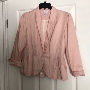 Candie's Light Blush Single-Button Tailored Blazer